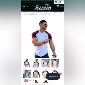 Spandex cotton t-shirt. Very comfortable and nice looking shirt